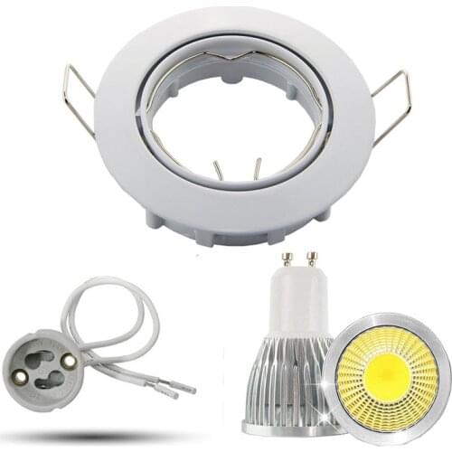 Dimmable LED Downlight 5W 7W 9W Spot LED bulbs GU10 base cob LED Spot Recessed down lights for living room 110v 220v fixture