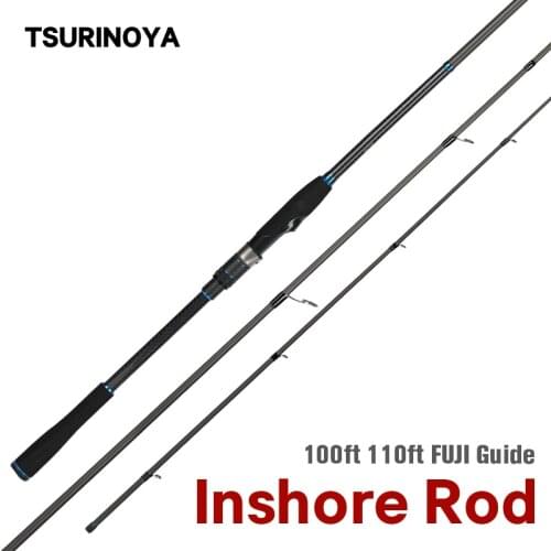 TSURINOYA Sea Bass Spinning Fishing Rod DETECTIVE 3.0m 3.3m Inshore Long Casting Carbon Fuji Guide Saltwater Surfcasting Seabass