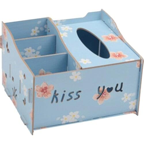 Tissue Box Storage Multilayer Wood Storage Paper Holder Container