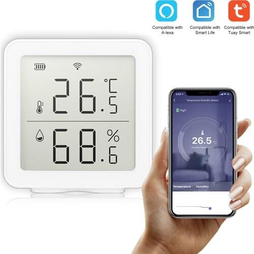 Tuya WIFI Intelligent Home Wireless Temperature Sensor Home Automation Scene System Compatible with Alexa