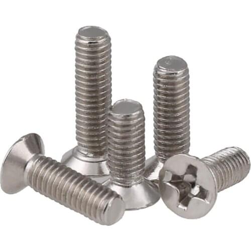 Countersunk Head Screw Nickel / Zinc Plated Phillips Flat M1.4 M1.6 M2 M2.5