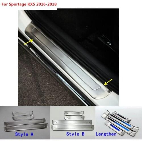 High quality Car Stainless Steel Door Cover Styling Stick externa outside Threshold Pedal for Kia Sportage KX5 2016 2017 2018