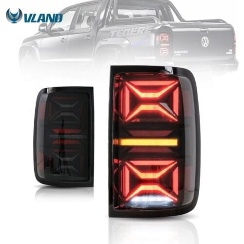 VLAND Full LED Taillights Rear Light Assembly With Sequential Turn Signal Tail Lights Trucks For VW Amarok 2010-2020
