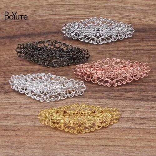 BoYuTe (20 Pieces/Lot) 56*28MM Filigree Hair Clips Factory Supply Vintage Style Hair Accessories for Women