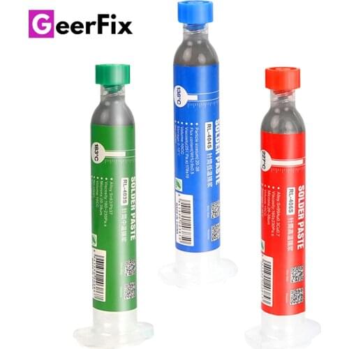 10CC Solder Paste Flux Relife RL 403S 404S 406S Low Medium High Temp 138C 183C 227C Welding Liquid Paste BGA Soldering Flux Tin