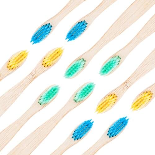 3pcs Eco Friendly Childrens Bamboo Toothbrush Portable Natural Bamboo Tooth Brushes Bamboo Wooden Handle Teethbrush