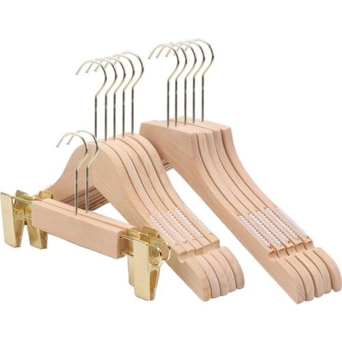 1/10pc Solid Wood Cloth Hanger Non-Slip Hangers Clothes Hangers Shirts Sweaters Dress Hanger Drying Rack For Home