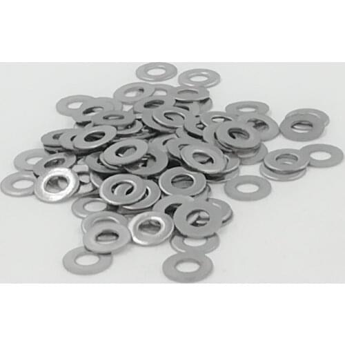 100pcs M2 304 Stainless Steel Flat Washer Plain Washer Flat gasket