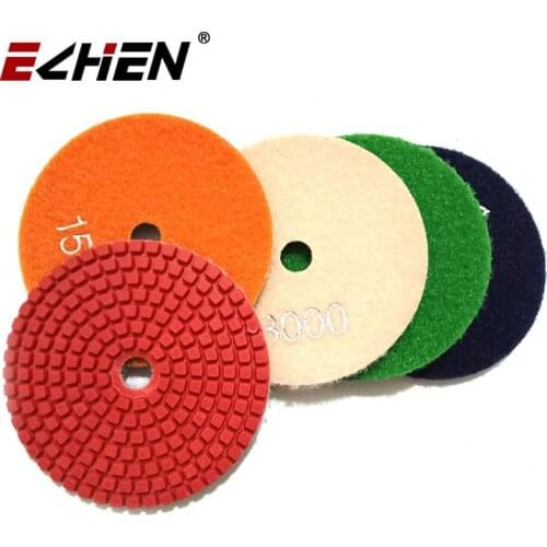 3 Pieces 4 inch/100mm wet diamond polishing pads for polishing granite marble stone quartz