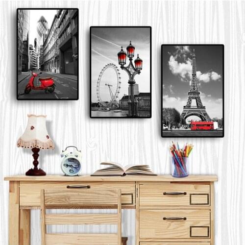 3pcs Black White Art Full diamond Painting London 5D Diy diamond embroidery Diamond Nordic Cityscape mosaic Home DecorZP-421