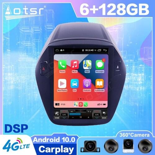 Android 10 Tesla For Hyundai IX35 2010 - 2015 Car GPS Navigation Auto Radio Stereo Carplay Multimedia Player HeadUnit No 2 din