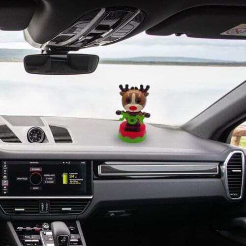 Car Decor Kids Toys Hot Solar Powered Dancing Animal Swinging Animated Bobble Dancer Toy Gift Car Accessories