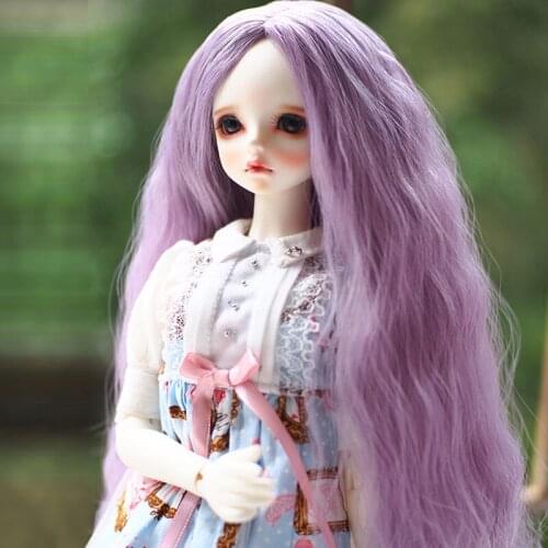 1/3 1/4 Bjd SD Doll Wig High Temperature For BJD Doll Purple Colors Wavy Wig