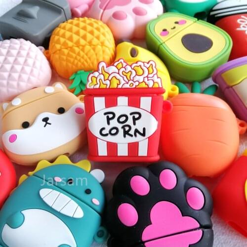 For airpods Case Silicone Cartoon Cover For Airpods Case Cute Earphone 3D Headphone case Protective