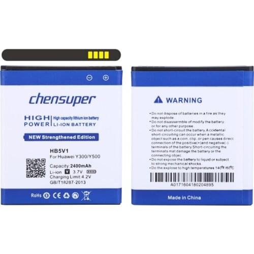 Chensuper 2400mAh HB5V1 High Quality Battery For Huawei Y516 Y300 Y300C Y511 Y500 T8833 U8833 G350 Y535C Y336-U02 Y360-u61