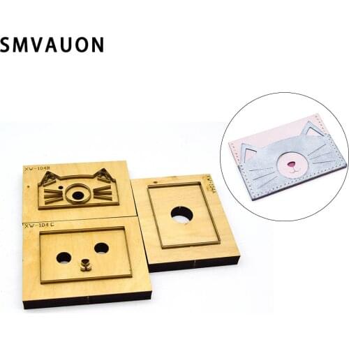 Cat-shaped cardholder Diy 2020 Cat style card bag coin purse Dies Suitable For Die-cutting Machines leather cutter
