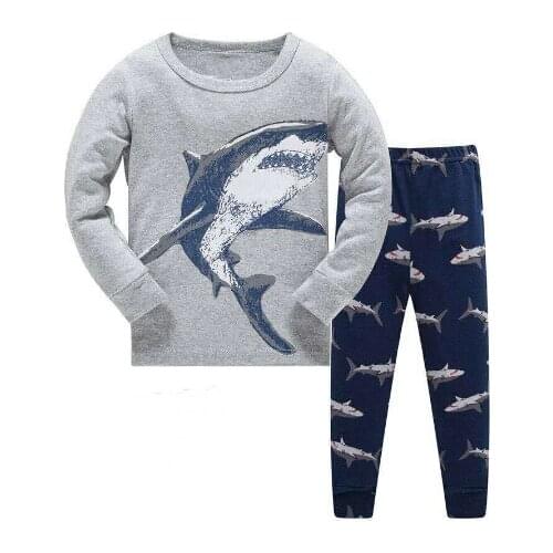 87&A%A 2-7 y cartoon kids pajama sets cotton long sleeve clothing set spring winter child pyjamas set baby girls boys sleep wear