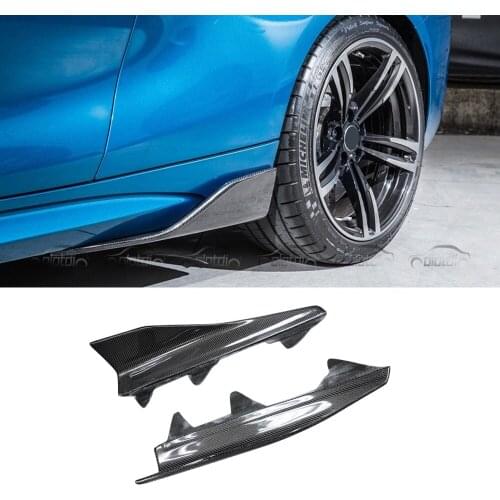 For BMW F87 M2 Base Coupe 2-Door 2016-2020 Carbon Fiber Side Skirts Splitter Apron Flaps 2PCS/Set Car Accessories