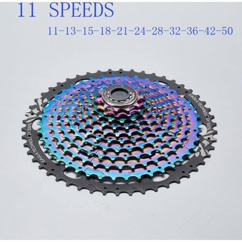 Mountain Bike 11 12 Speed Cassette 11-50T Rainbow MTB Bicycle 11 speed flywheel sprocket use For splined freehub body