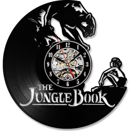 The Jungle Book Cute Vinyl Wall Clock Christmas Gift la crosse,wall clock saat alarm clock reloj large wall clock