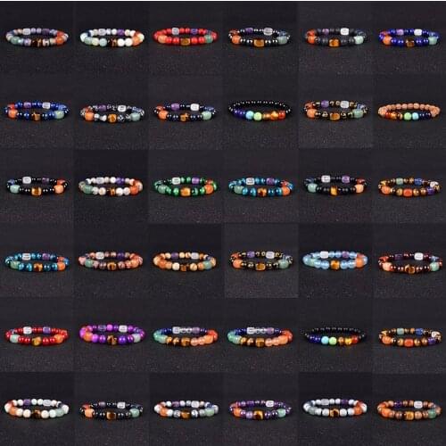Fashion 7 Chakra Yoga Bracelets Men Meditation Millettia Laurentii Bracelets for Women Nature Stone Bead Jewelry Prayer Bracelet