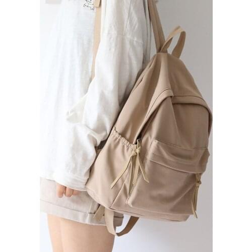 Bfuming Fashion Retro Classic Solid Anti-Theft Backpack Women School Bag Teenager Schoolbag Girls Backapcks