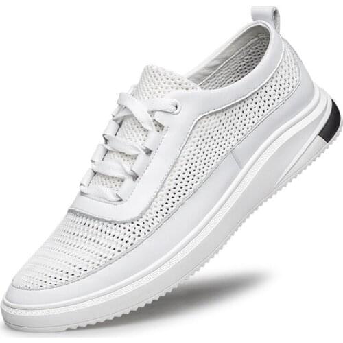 Mens Sneakers Fashion Casual Skateboarding Shoes Summer Breathable Mesh Men Casual Sports Shoes Leather Off White Shoes