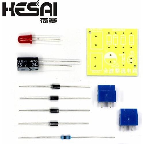 Diy Kit IN4007 Bridge Rectifier AC DC Converter Full Wave Rectifier Circuit Board KIT Parts Electronic Suite