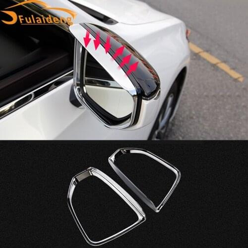 2pcs For Lexus ES350 ES300h 2018-2020 ABS Chrome Rearview Mirror Rain Eyebrow Cover Trim Frame Car Accessories