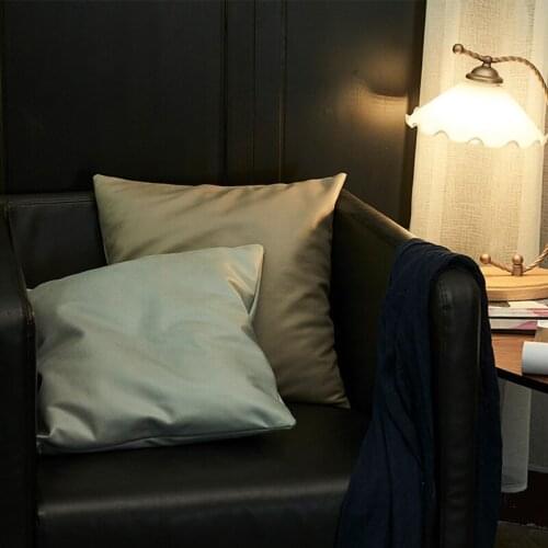 Soft Imitation Leather Faux Leather Pillow Cover Modern Simple Multi-Color Optional Square Cushion Cover without Core