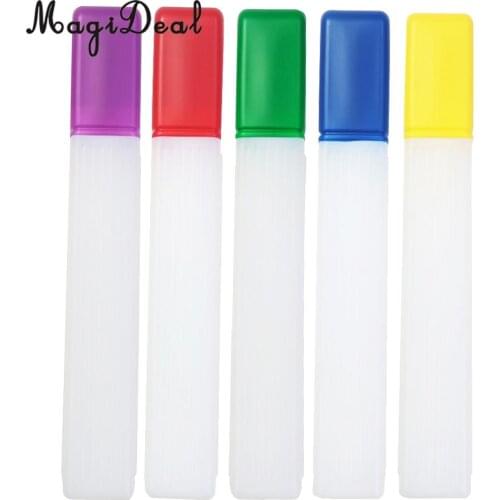 41x6cm Plastic Clear Knitting Needle Crochet Hook Tube Case Holder Storage Case