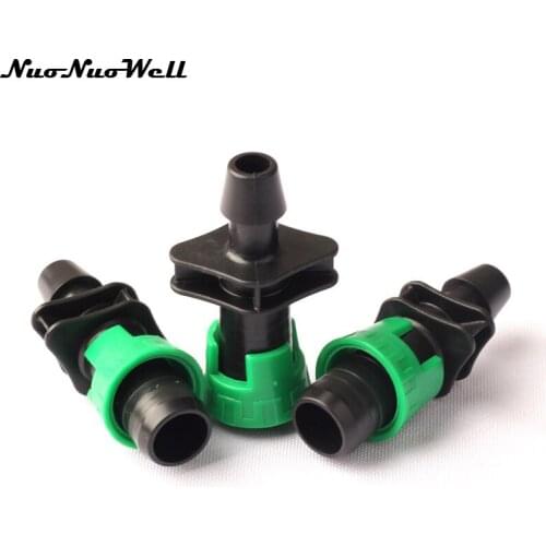 10pcs NuoNuoWell 16mm Straight Drip Tape Connector for Garden Greenhouse Micro Drip Irrigation Hose Pipe Connector Fittings