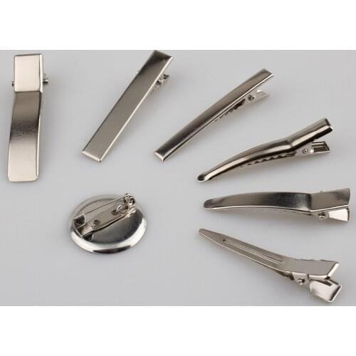 10pcs/lot Silver DIY Metal Prong Alligator Hairgrips/Brooch for Women Hair Ornaments/Girls Hair Accessories/Hair Clips/Corsage