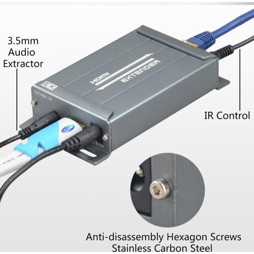 KebidumeiOver IP Lan Network HD 1080P HDMI Extender TX/RX 150M with IR over CAT6 RJ45 Ethernet Cable For HDMI 3D HDTV DVD Player