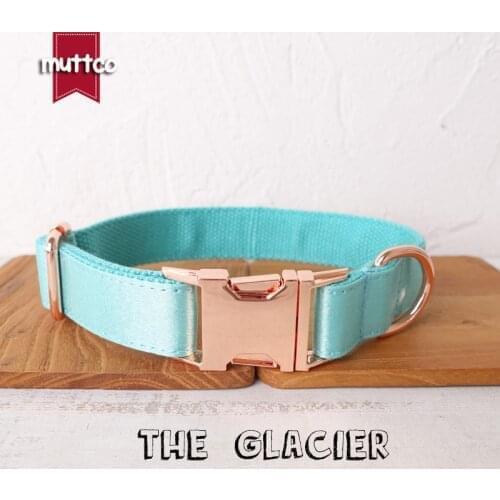 10pcs/lot MUTTCO dog collar THE GLACIER convenient to walk the dog leash accessory for small medium large dog 5 size UDC116M