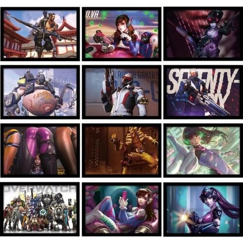 Modern Movie Overwatch Canvas Painting Game Posters and Prints Print Mural Pictures Internet Cafe Living Room Home Wall Decor