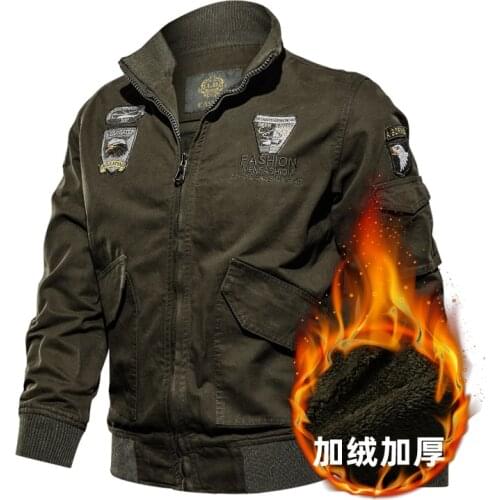 Thick Fleece Jacekt Men Keep Warm Autumn Military Jackets Stand Collar Battle Tactics Jacket Plus Size 4XL Coats