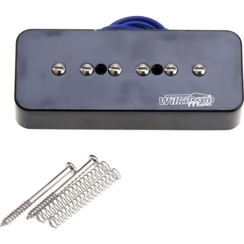Wilkinson M Series Alnico 5 P90 Soapbar Bridge Pickup for Les Paul/ SG Electric Guitar, Black