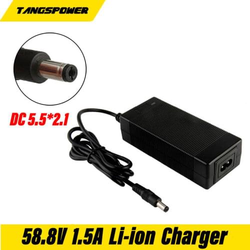 58.8V 1.5A lithium battery charger for 14Series 48V Li-ion battery pack electric bike Charger