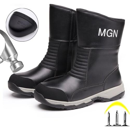 Safety Boots Men Women Steel Toe Work Construction Welding Boots Anti-smash Anti-puncture Work Boots Waterproof Industrial Shoes