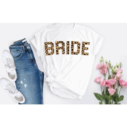 Bachelorette Bridal Party Wedding Bridesmaid Squad Shirts Aesthetic Female 100%Cotton Casual Short Sleeve Top Tees Drop shipping