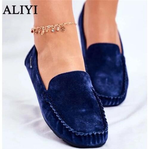 Larged-Size Flats 2021 Spring New Slip On Breathable Comfy Ladies Casual Shoes Outdoor Running Walking Women Loafers Sneakers