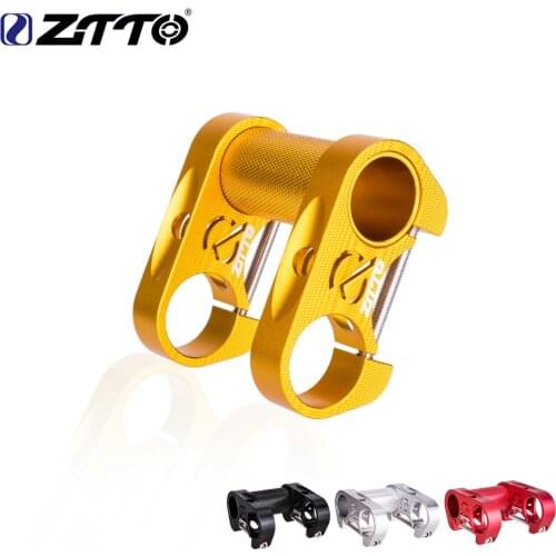 ZTTO Folding Bike Double Stem 7075 Aluminum Alloy CNC 25.4mm Adjustable Ultralight High-Strength fitting for BMX Bicycle