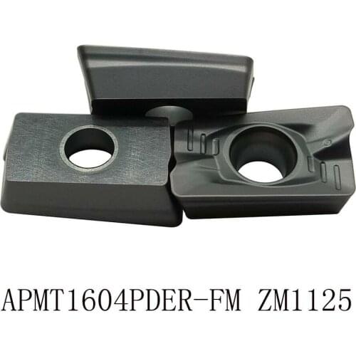 10PCS APMT1604PDER-FM ZM1125 CNC Milling blade Cemented carbide Steel /stainless steel/cast iron General purpose High cost perfo