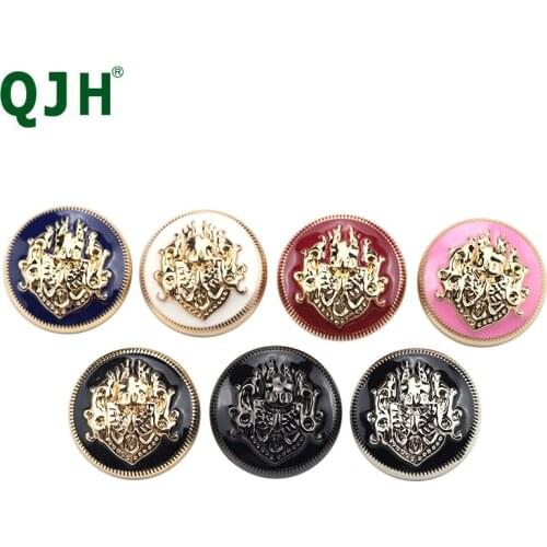 10pcs/lot Brand british style high-grade metal buttons coat jacket buttoned snap fastener Plating metal snap Sewing Supplies
