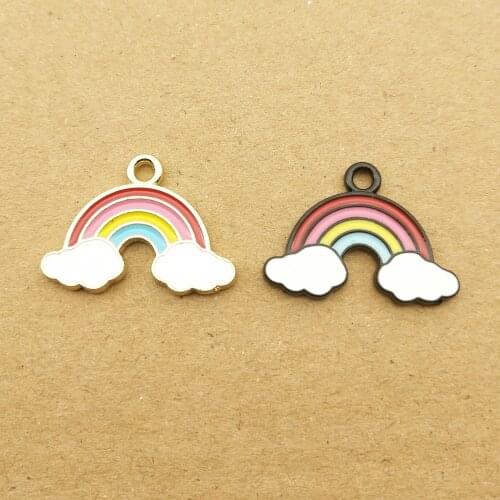 10pcs Rainbow charm for jewelry making and crafting fashion pendant earring charm bracelet charm