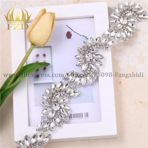 10 pieces Wedding Strass Rhinestones Appliques Clear Motif Crystal Applique Patches Flatback Glass Crystal Sewing On Garment