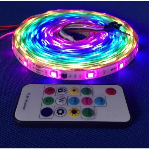 50M DC12V WS2811 IC SMD5050 LED Strip 30LEDs/M WS2811 IC Pixel Lights With Full Dream Color with RF Remote Controller