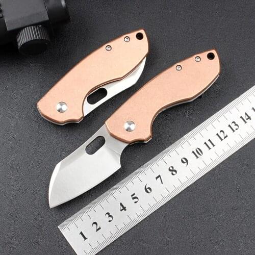 5311folding knife 8cr13mov blade 420 steel + copper alloy handle outdoor camping tactical hunting EDC fishing tool knife