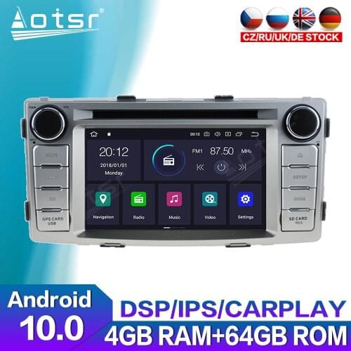 Android 10.0 For Toyota Hilux 2012 - 2015 Car Radio Multimedia Player GPS Navigation PX6 Touch Screen Audio Auto Stereo Carplay